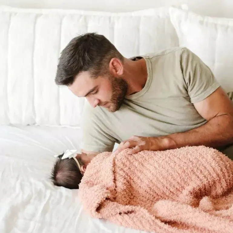 Saranoni Ribbed Bamboni Receiving Blankets