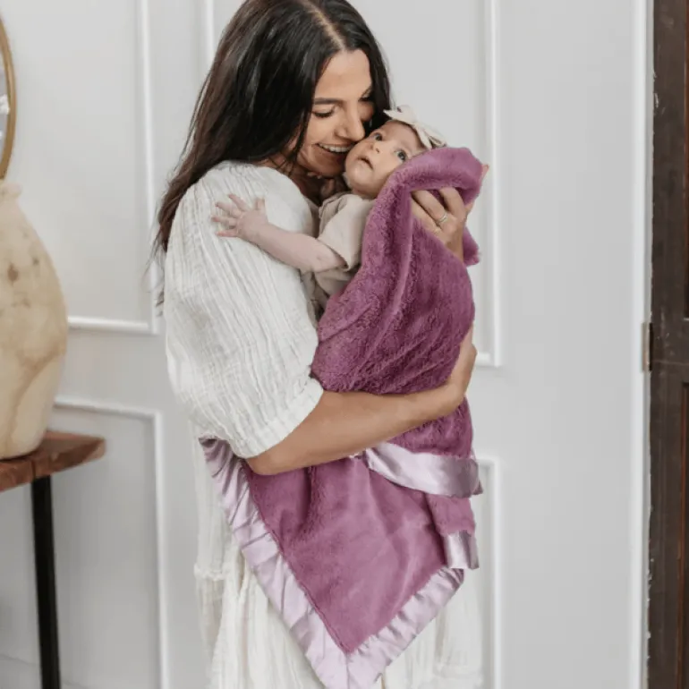 Saranoni Satin Border Receiving Blankets