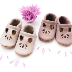 Starry Knight Lotus T-Strap Shoe- Dusty Rose