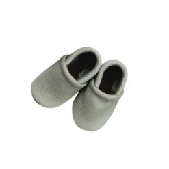 Starry Knight Spring Leather Moccasin Baby Booties- Tea Green