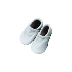 Starry Knight Spring Leather Moccasin Baby Booties- Powder Blue