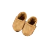 Starry Knight Warm Neutrals Loafer Leather Baby Booties - Sahara