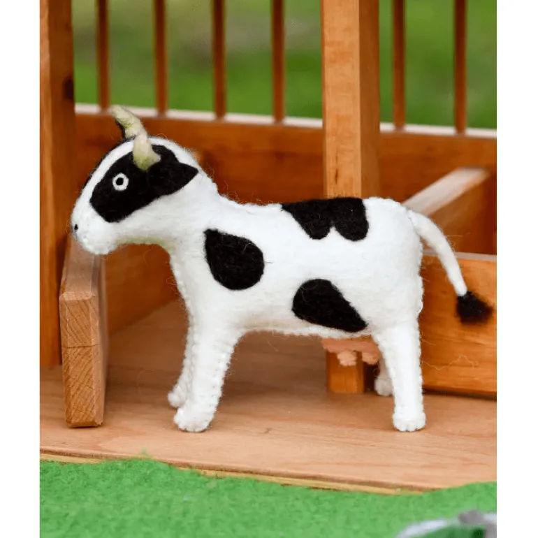 Tara Treasures Felt Cow Farm Animal Toy