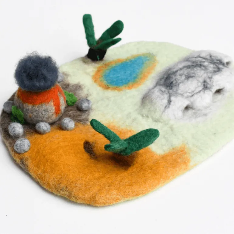 Tara Treasures Felt Dinosaur Ice Age Play Mat Playscape