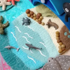 Tara Treasures Felt Sea, Beach, & Rockpool Play Mat Playscape