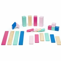 Tegu 24 Piece Magnetic Wooden Block Set: Blossom
