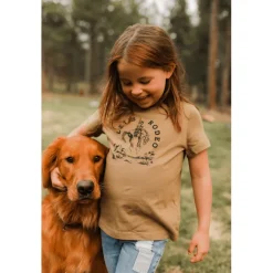 The Montana Scene- Let's Rodeo Toddler Tee, Coyote Brown
