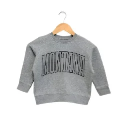 The Montana Scene- Montana Kids Sweatshirt - Heather Grey