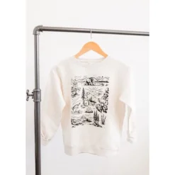 The Montana Scene- National Forest Kids Sweatshirt- Natural Heather