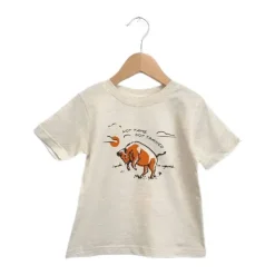 The Montana Scene- Not Tame Bison Toddler Tee - Heather Natural