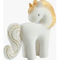Tikiri - Shining Stars Unicorn Natural Rubber Rattle with Crinkle Wings