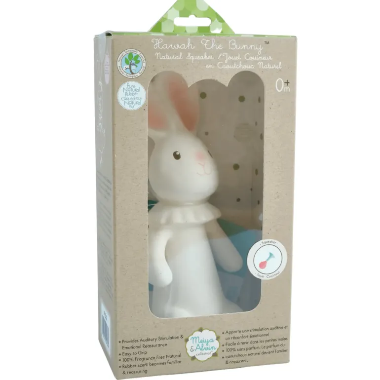 Tikiri Havah the Bunny-All Rubber Squeaker Toy