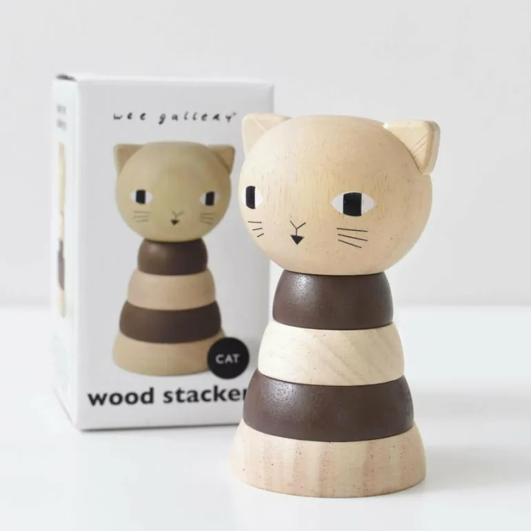 Wee Gallery Wood Stacker - Cat