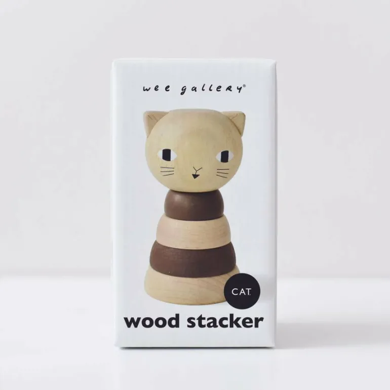 Wee Gallery Wood Stacker - Cat