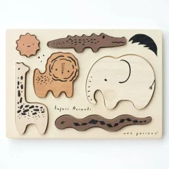 Wee Gallery Wooden Tray Puzzle - Safari Animals 2nd Edition