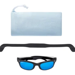 WeeFarers Polarized Sunglasses - Black w/ Ocean Blue